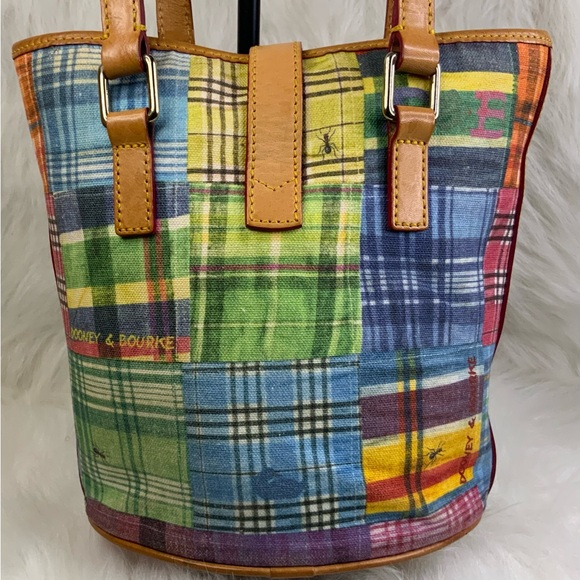 Dooney & Bourke Colorful Patchwork Tote and Pouch Set (EUC) - Picture 2 of 16